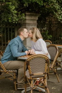 couple walking holding hands in Charleston, SC