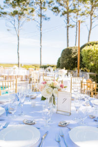 table settings at Beach Wedding in Hilton Head, SC