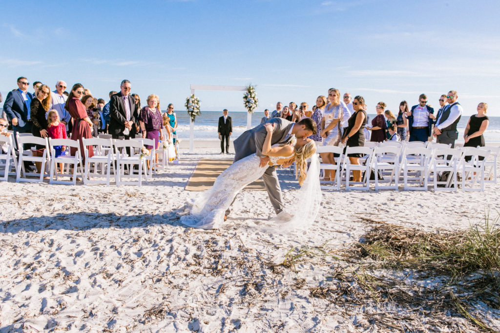 table settings at Beach Wedding in Hilton Head, SC