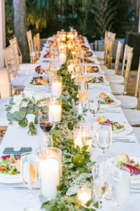 table settings at Beach Wedding in Hilton Head, SC