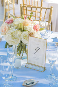 table settings at Beach Wedding in Hilton Head, SC