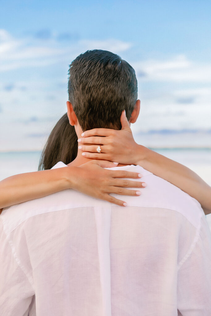 Marriage proposal photography at Harbour Town in Hilton Head with a violinist