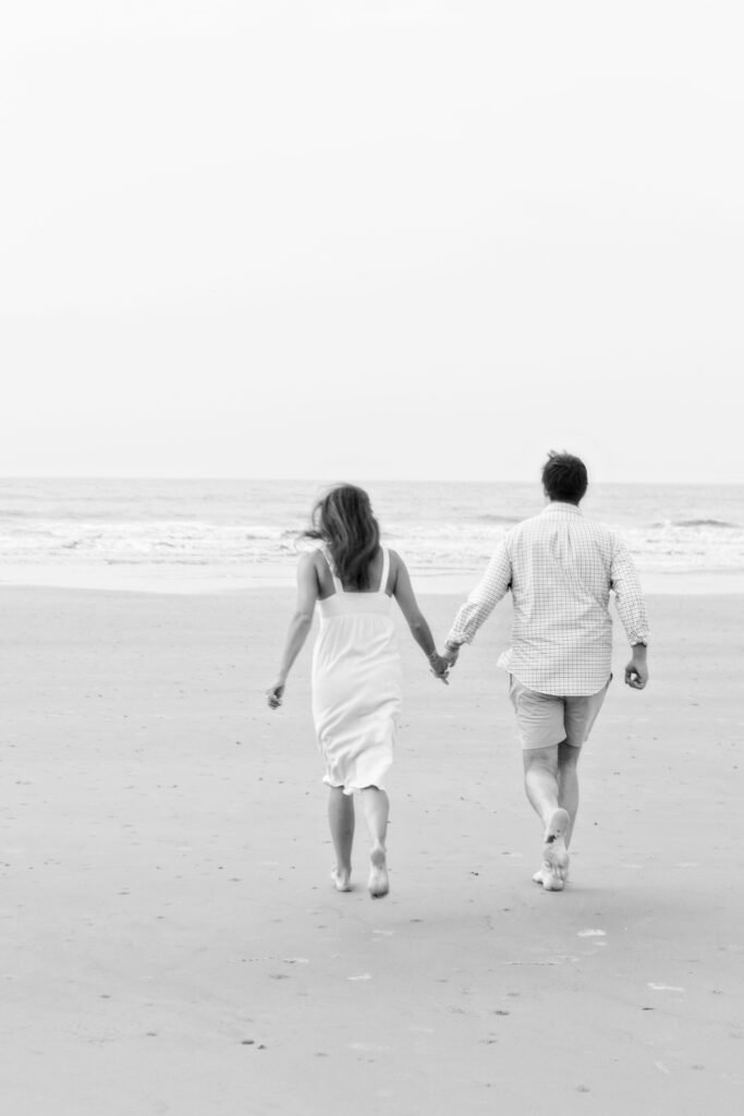 Marriage proposal on the beach in Hilton Head with a picnic set up