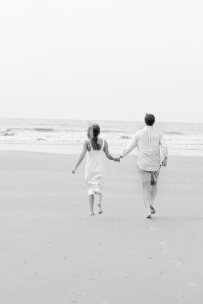 Marriage proposal on the beach in Hilton Head with a picnic set up