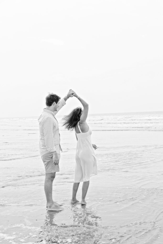 Marriage proposal on the beach in Hilton Head with a picnic set up