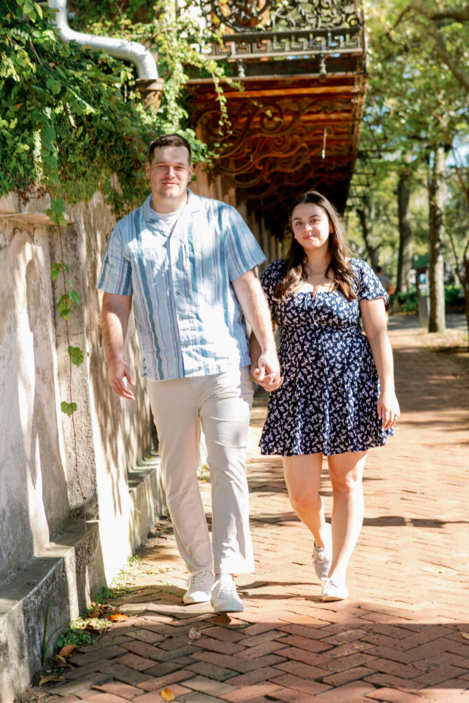 Marriage proposal captured by photographer Lisa Staff  at Forsyth Park, Savannah