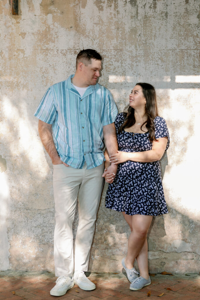 Marriage proposal captured by photographer Lisa Staff  at Forsyth Park, Savannah