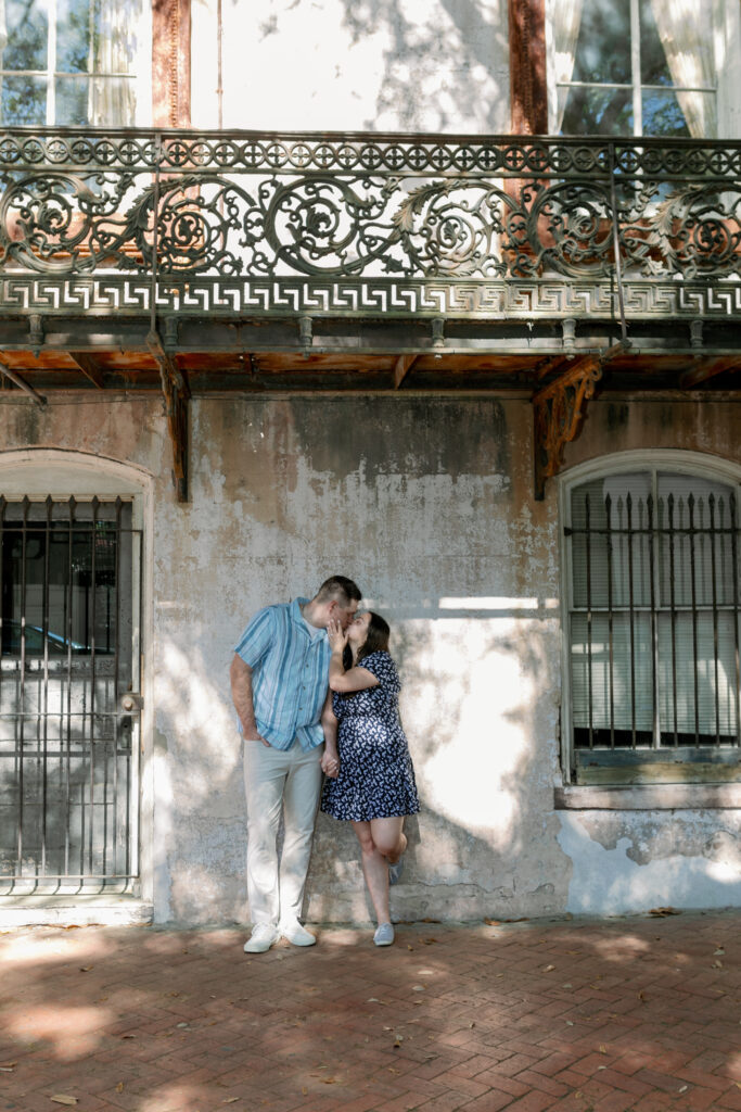 Marriage proposal captured by photographer Lisa Staff  at Forsyth Park, Savannah