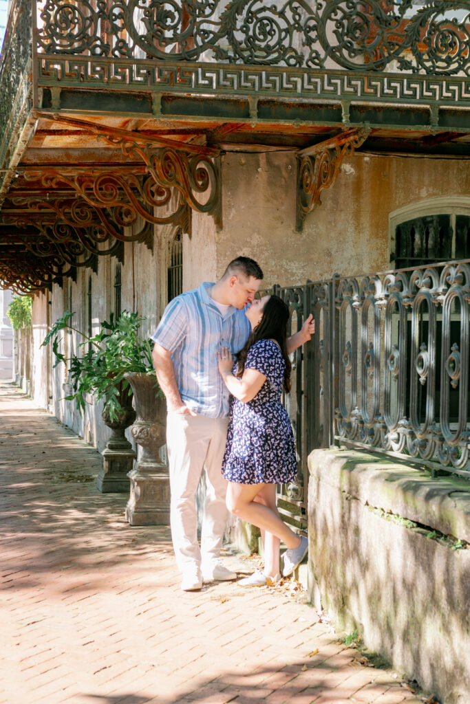 Marriage proposal captured by photographer Lisa Staff  at Forsyth Park, Savannah