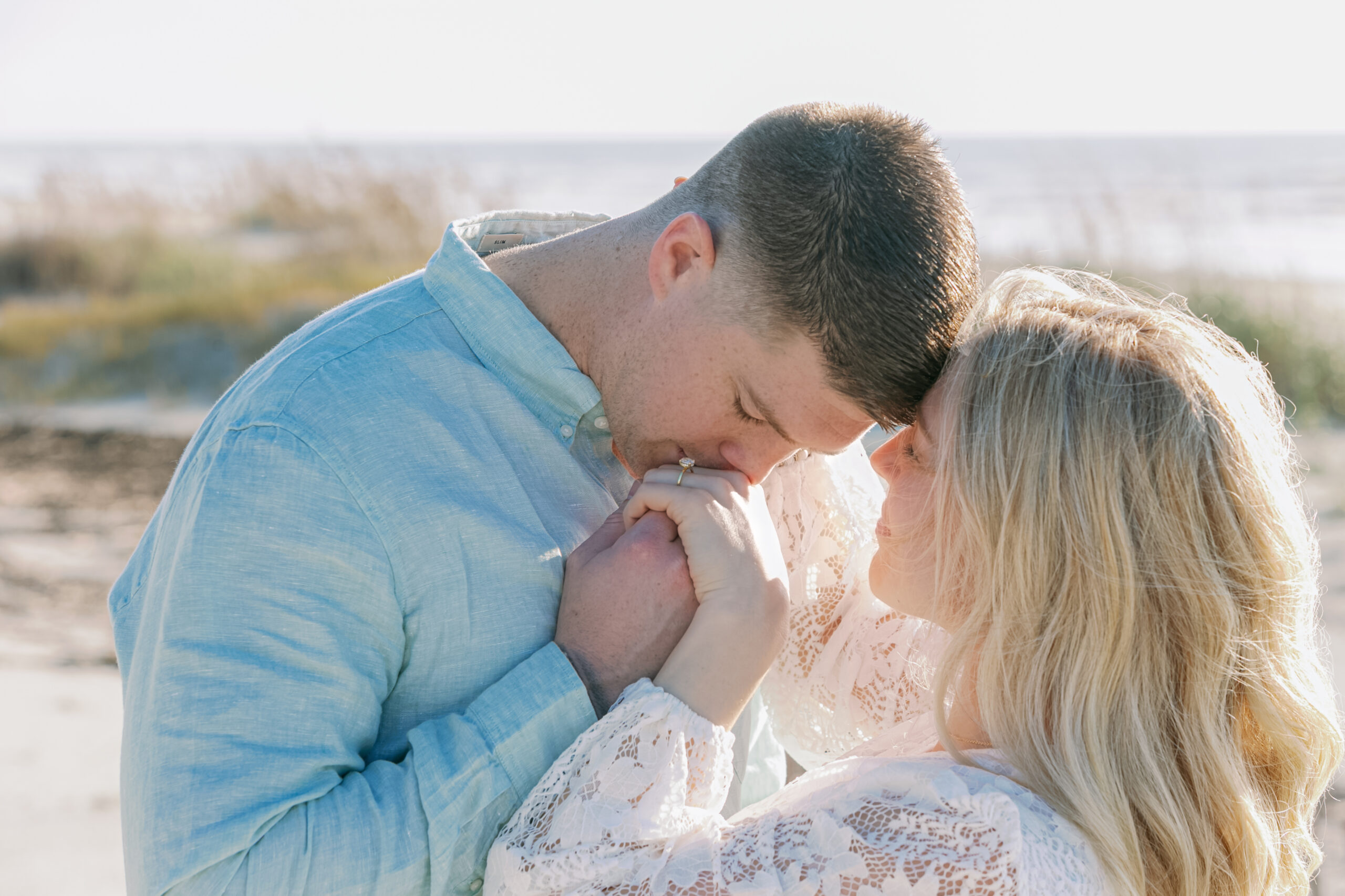 Surprise proposal photography in Hilton Head on the beach