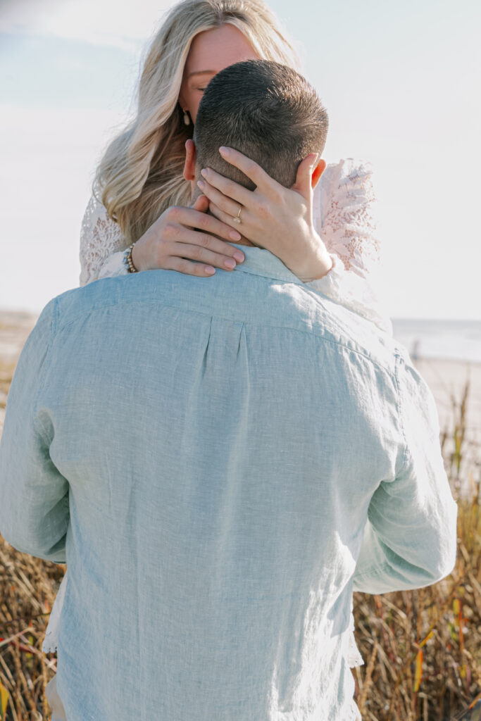 Surprise proposal photography in Hilton Head on the beach