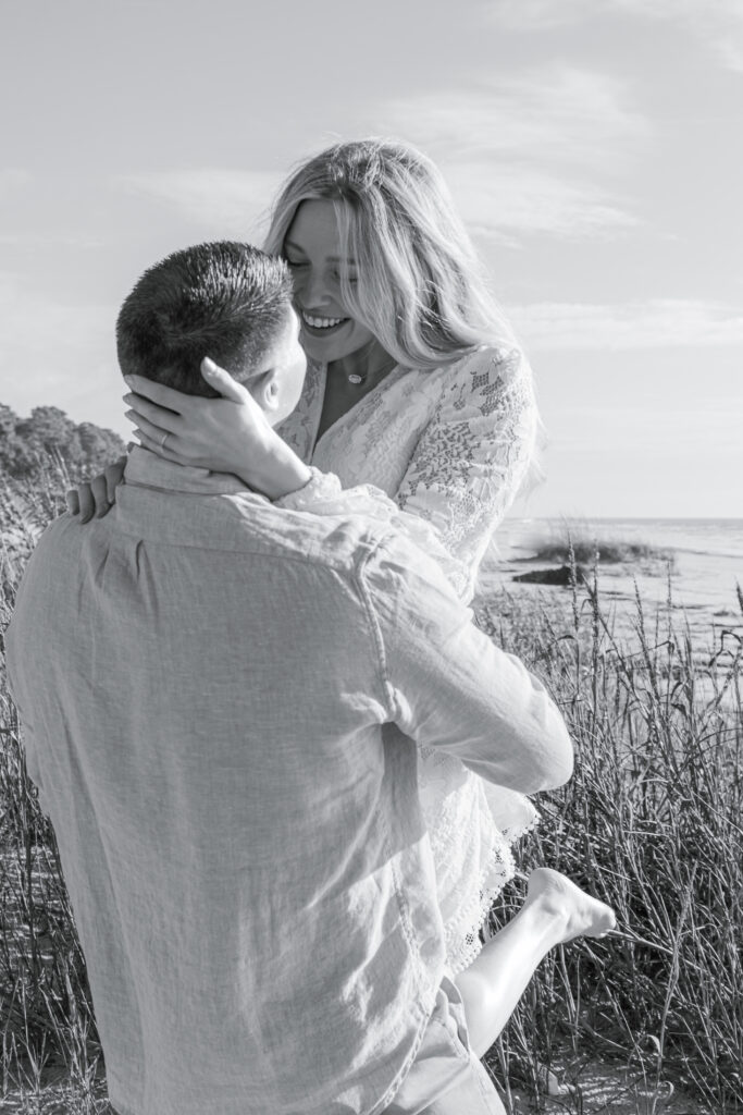 Surprise proposal photography in Hilton Head on the beach