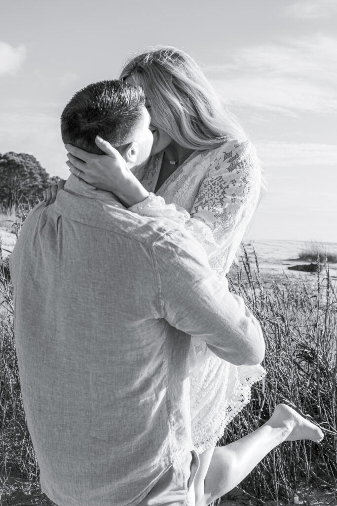 Surprise proposal photography in Hilton Head on the beach