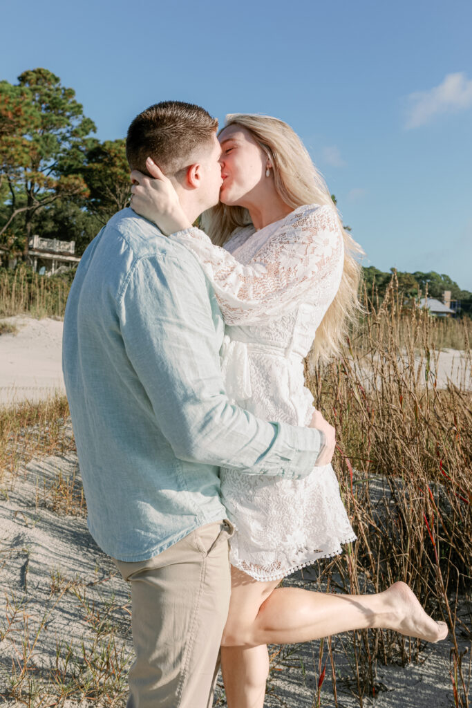 Surprise proposal photography in Hilton Head on the beach