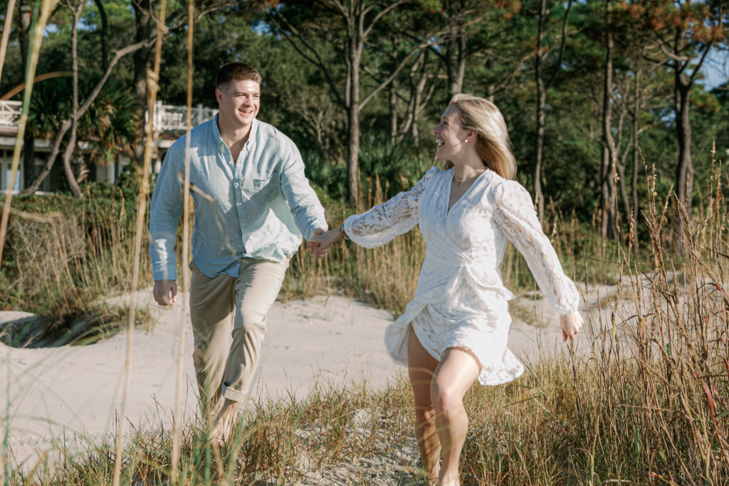 Surprise proposal photography in Hilton Head on the beach