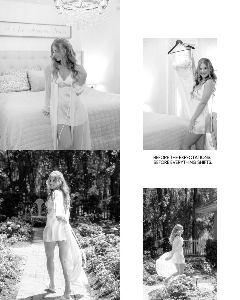 A bride getting ready at Hewitt Oaks